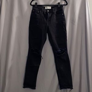 Reformation Ripped Black Jeans Size 27